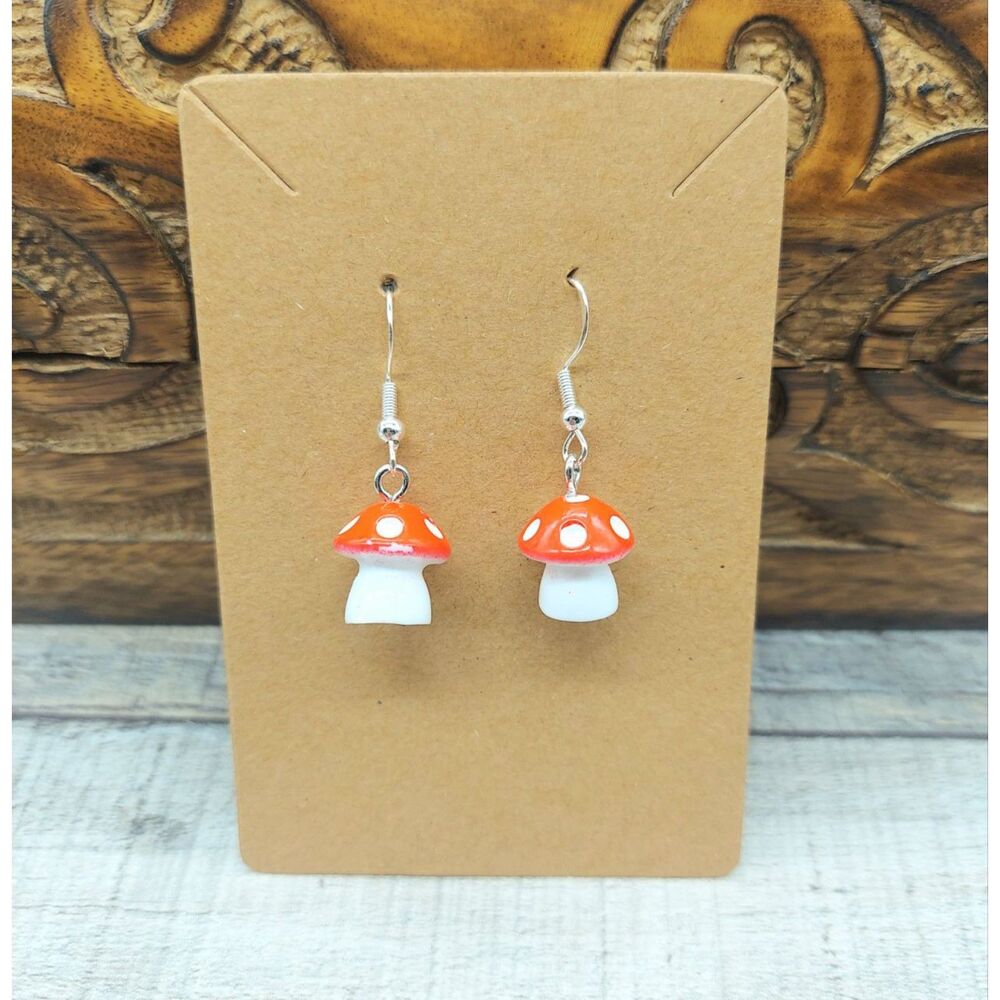 Red Mushroom Earrings